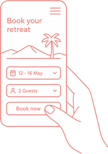 Retreat website illustration